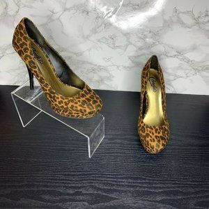 Candies Leopard/Cheetah Animal Print Women 8M Heel